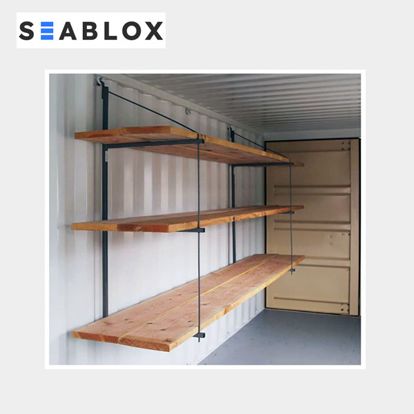 Shipping Container Mezzanine Shelf Storage Rack - 2 Level, 6 Ft